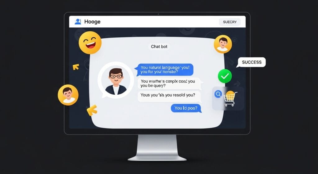 AI chatbot providing instant customer support on a website, demonstrating smart features in AI website design 2025.