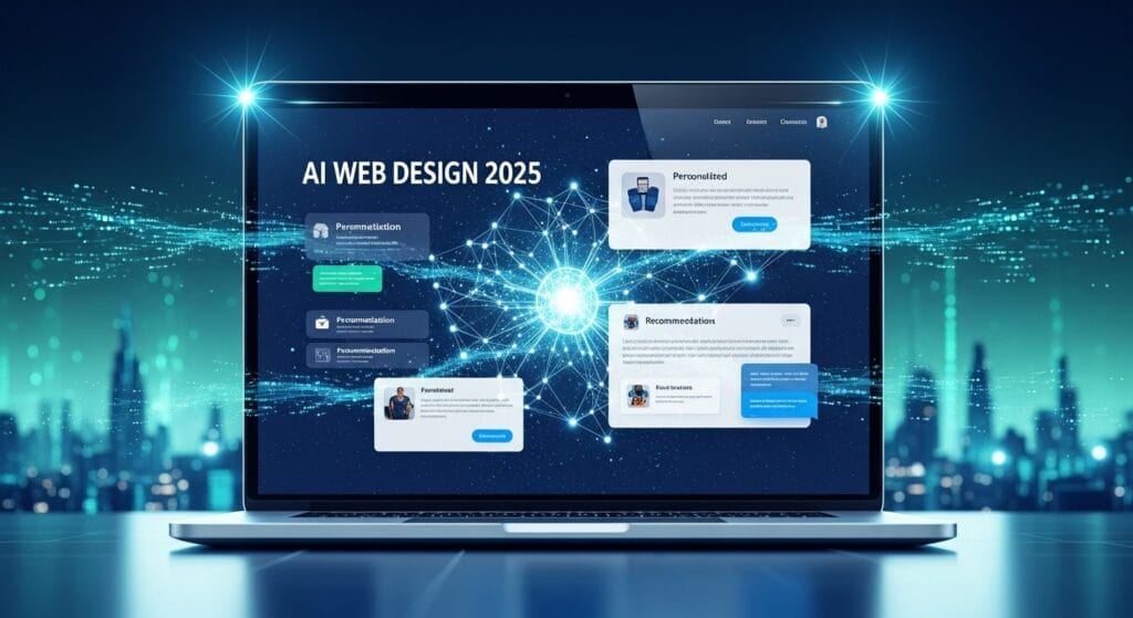 AI in web design 2025 example for enhanced user experience