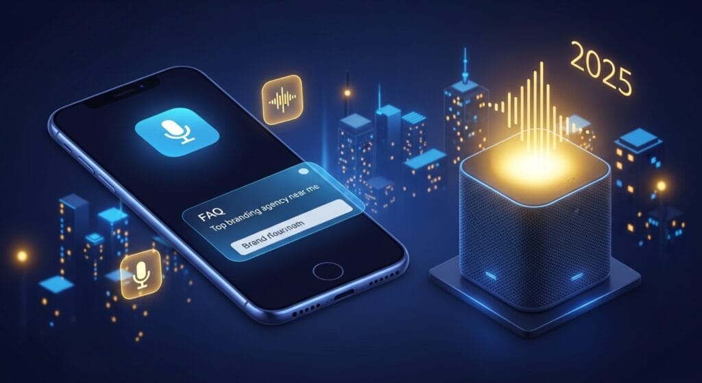 Voice search optimization 2025 branded FAQ result